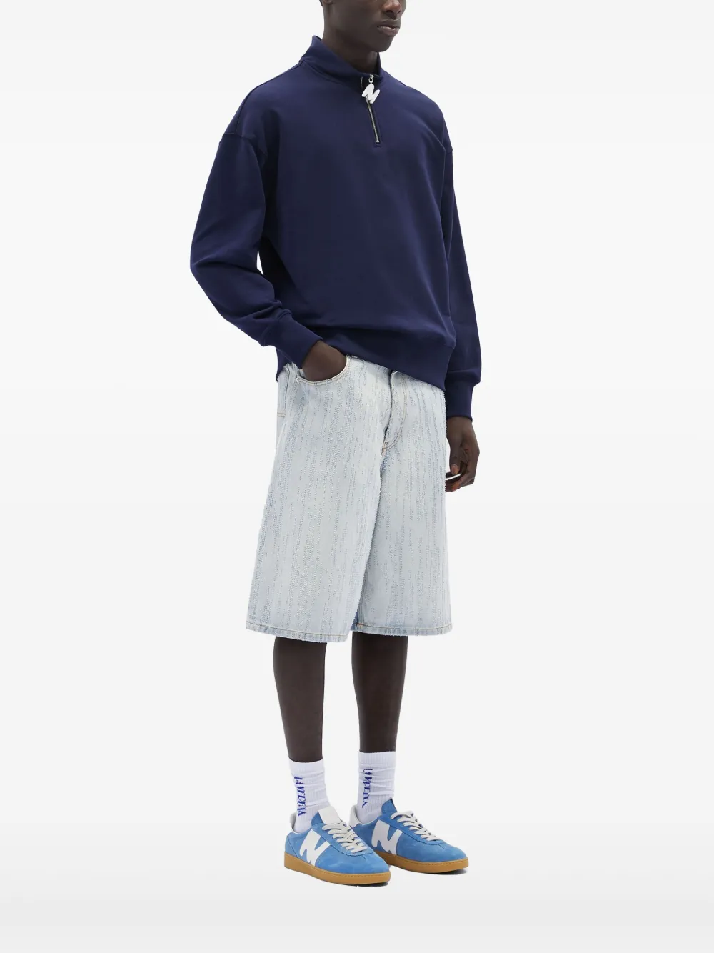 MSGM Sweater met hoge hals Blauw