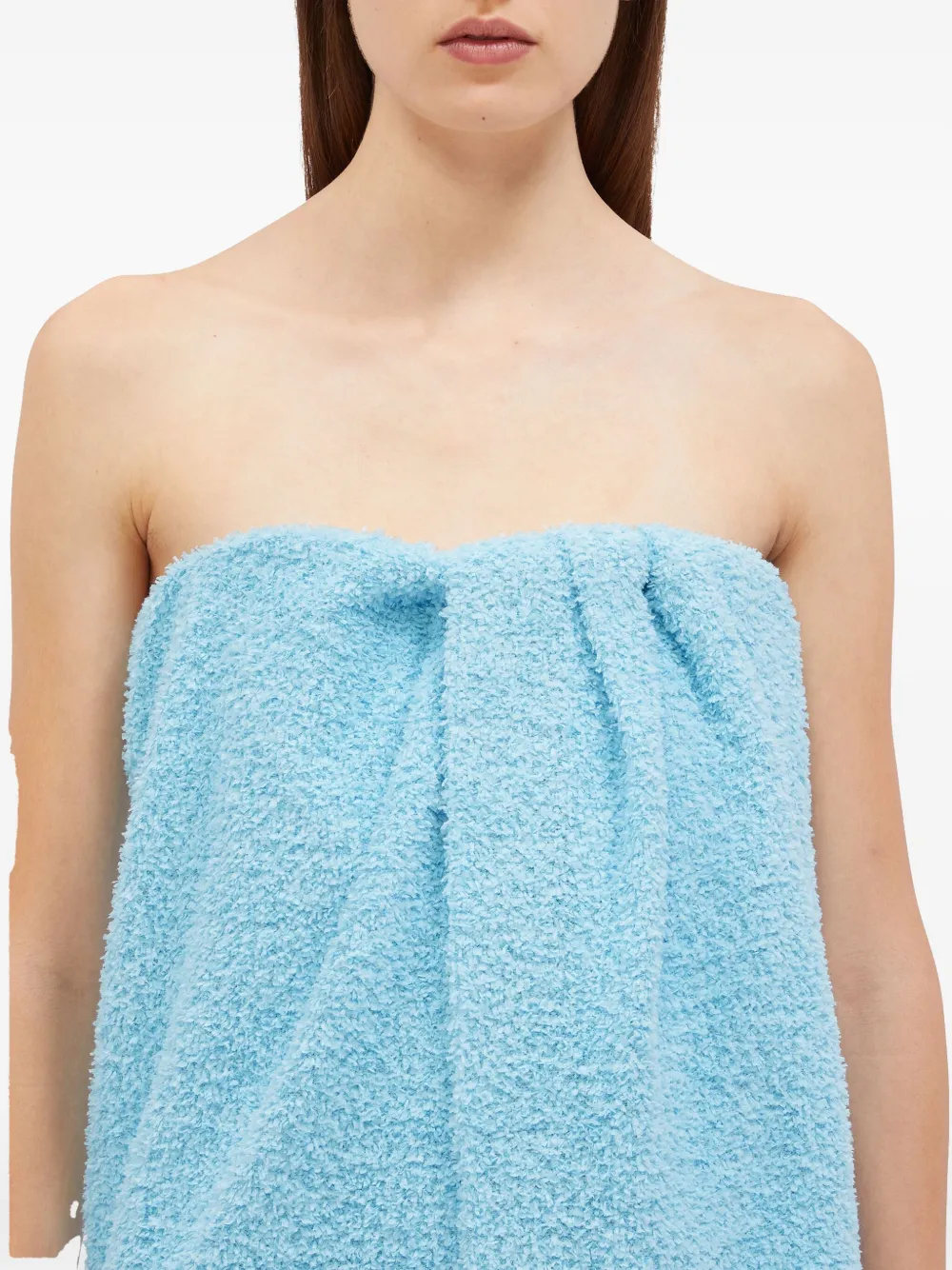 MSGM Strapless jurk Blauw