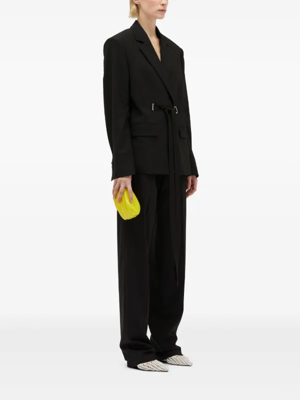 アウターその他 MSGM Woman Blazer Black 3541MDG13X237606 99 MSGM single-breasted Blazer | Black | FARFETCH AU