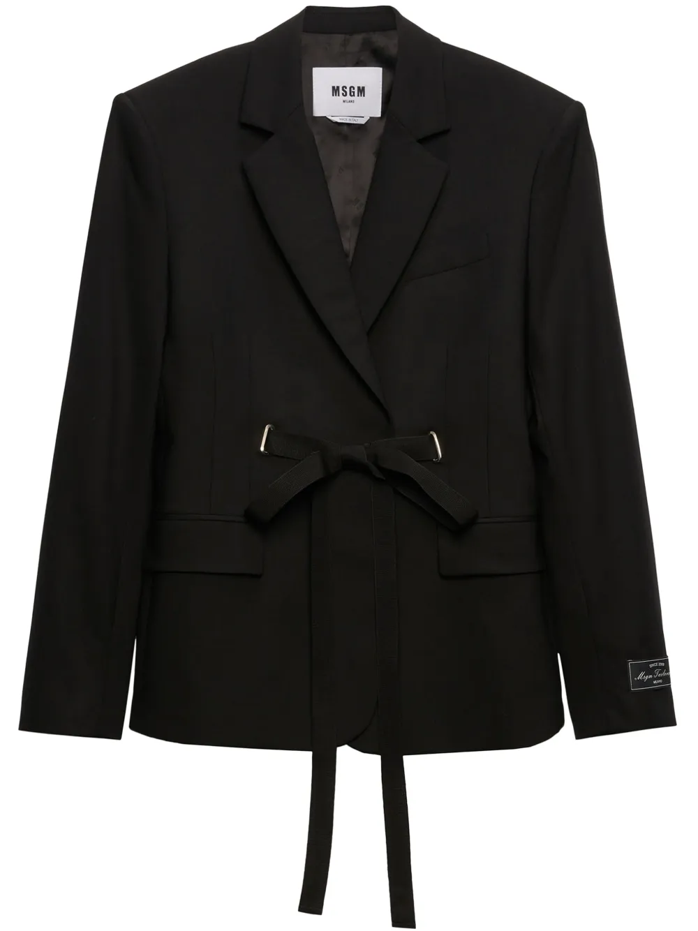 MSGM Blazer met logo-label Zwart