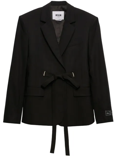 MSGM logo-tag blazer