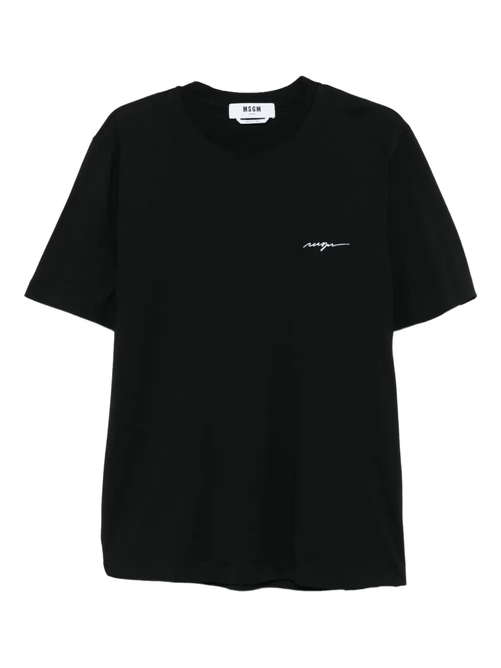 MSGM logo-embroidered T-shirt | Black | Image 1