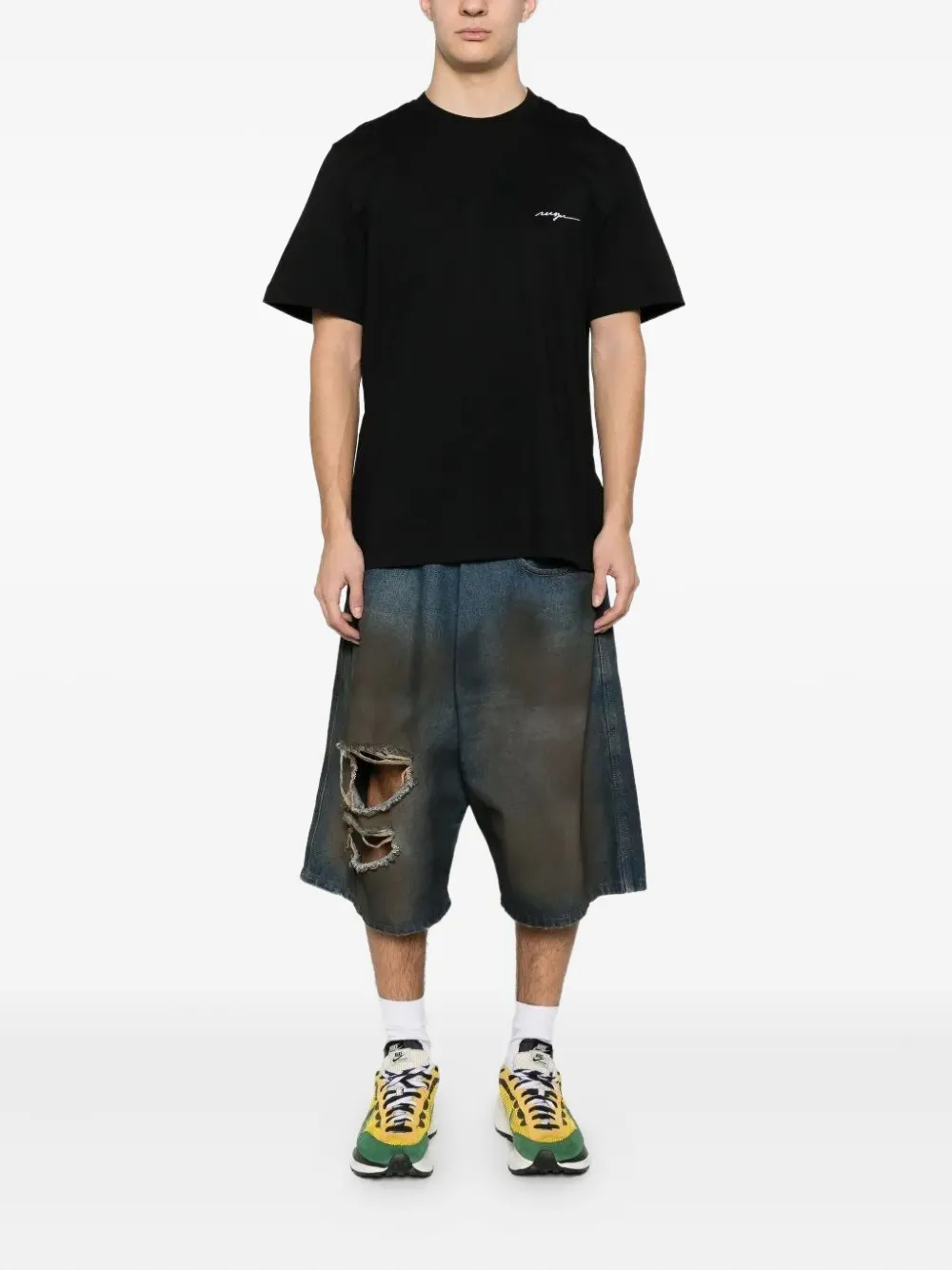 MSGM T-shirt met geborduurd logo - Zwart