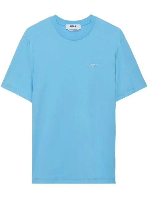 MSGM logo-embroidered T-shirt