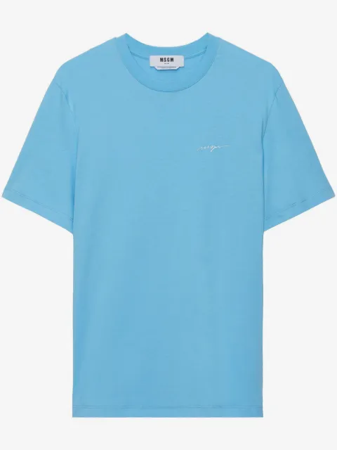 MSGM logo-embroidered T-shirt
