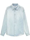 MSGM washed-denim overshirt - Blue