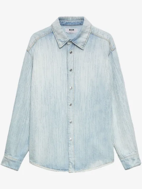 MSGM washed-denim overshirt