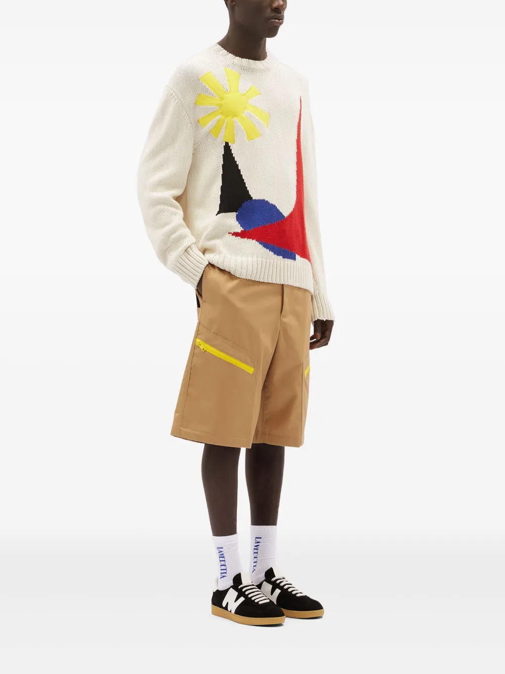 MSGM Shorts met contrasterende afwerking Beige