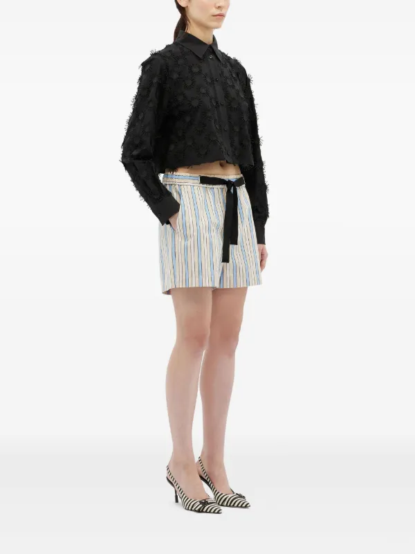 ショートパンツ Msgm Striped Shorts 28047660_58076244_600.jpg