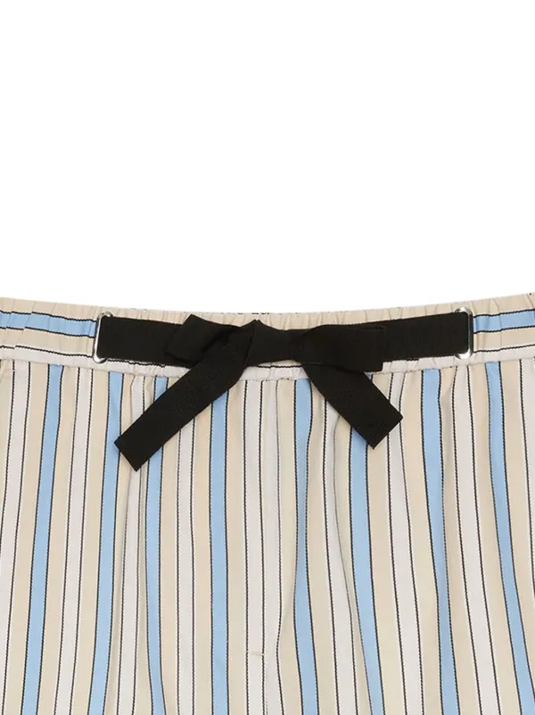 ショーツ MSGM STRIPED COTTON SHORTS MSGM poplin shorts with elastic - MSGM Official