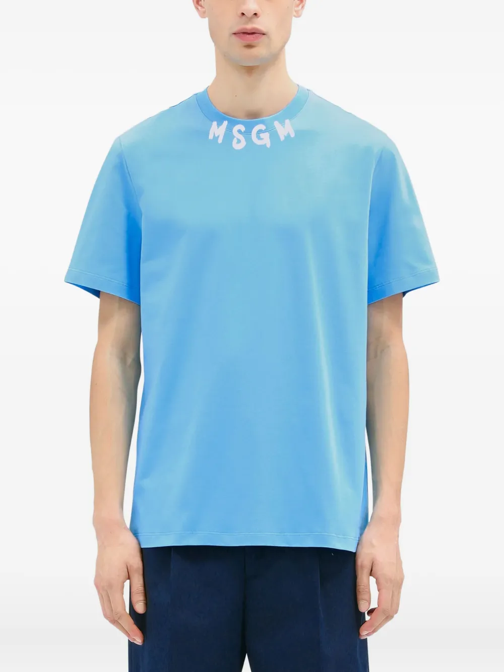 MSGM T-shirt met logoprint Blauw
