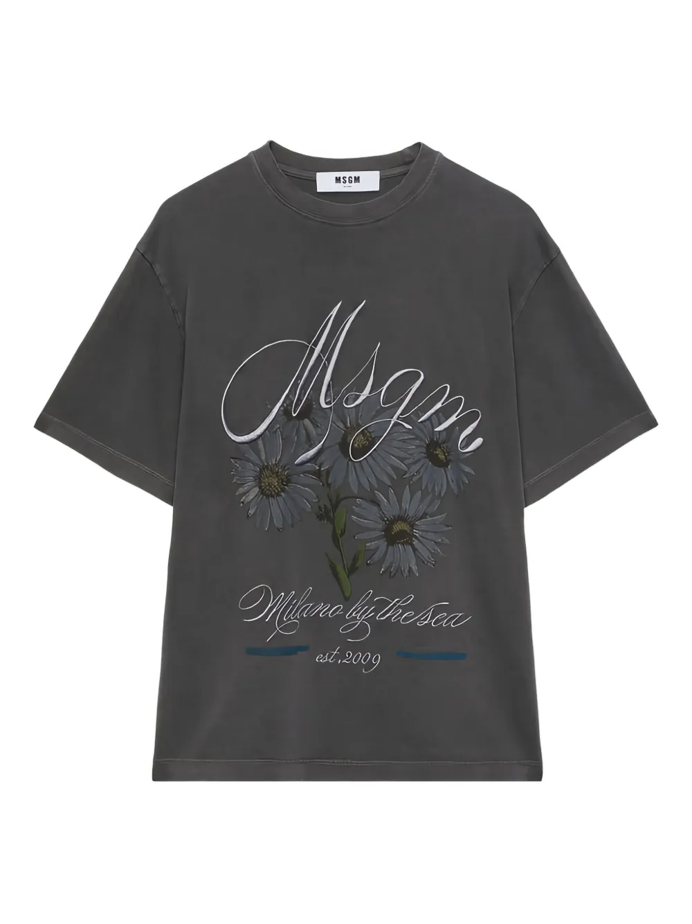 MSGM floral-print t-shirt | Grey | Image 1