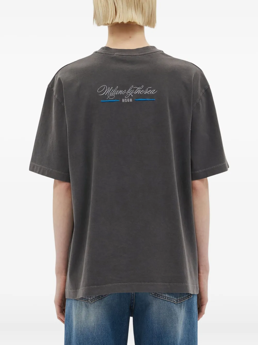 MSGM T-shirt met bloemenprint Grijs