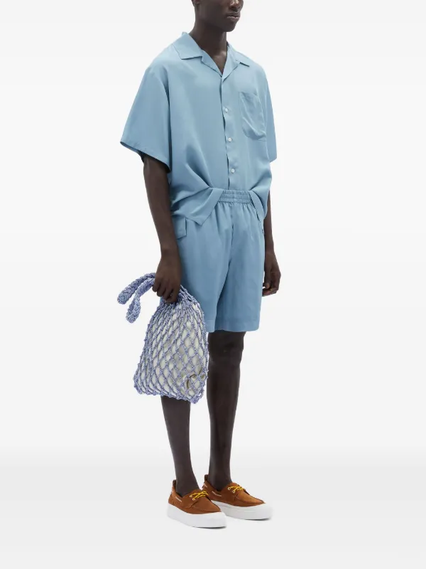 【関税込み】MSGM ブルー コットン ショートパンツ MSGM ショートパンツ | ブルー | FARFETCH JP