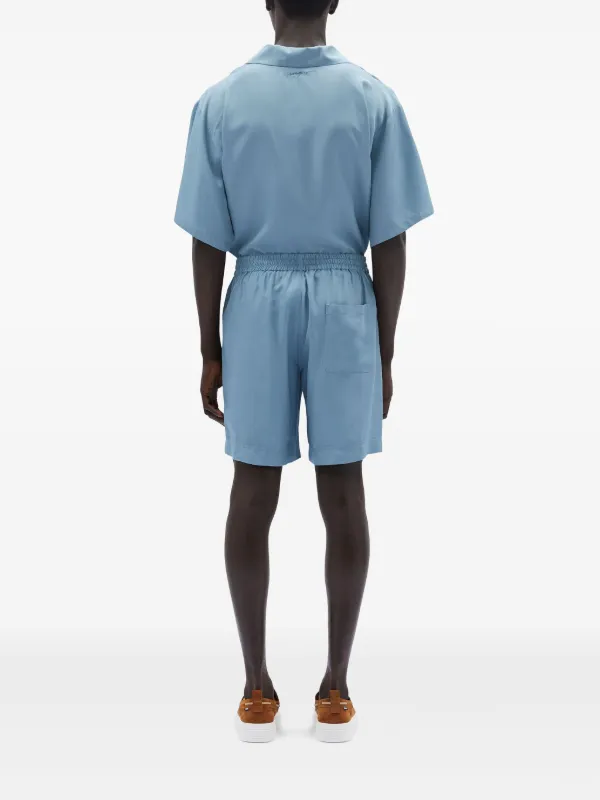 【関税込み】MSGM ブルー コットン ショートパンツ MSGM ショートパンツ | ブルー | FARFETCH JP