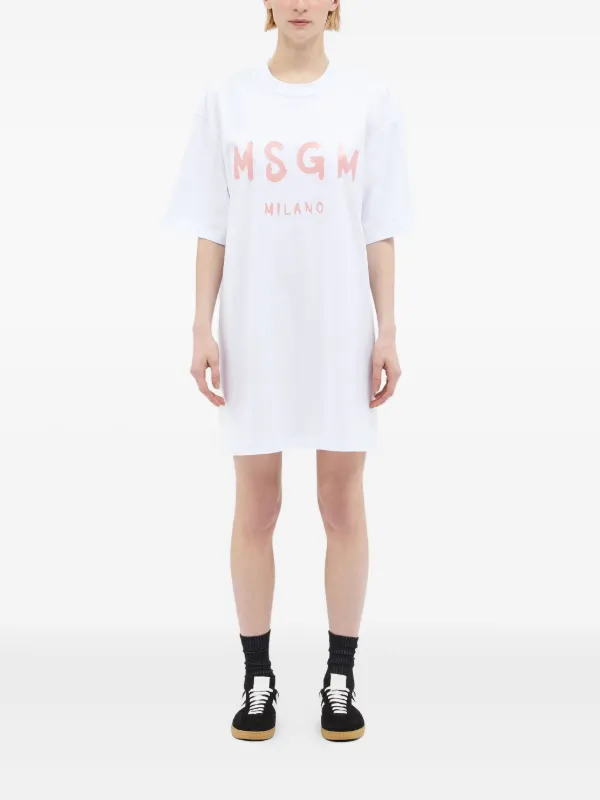 新品☆MSGM Tシャツ ワンピース MSGM Tシャツワンピース | ホワイト | FARFETCH JP