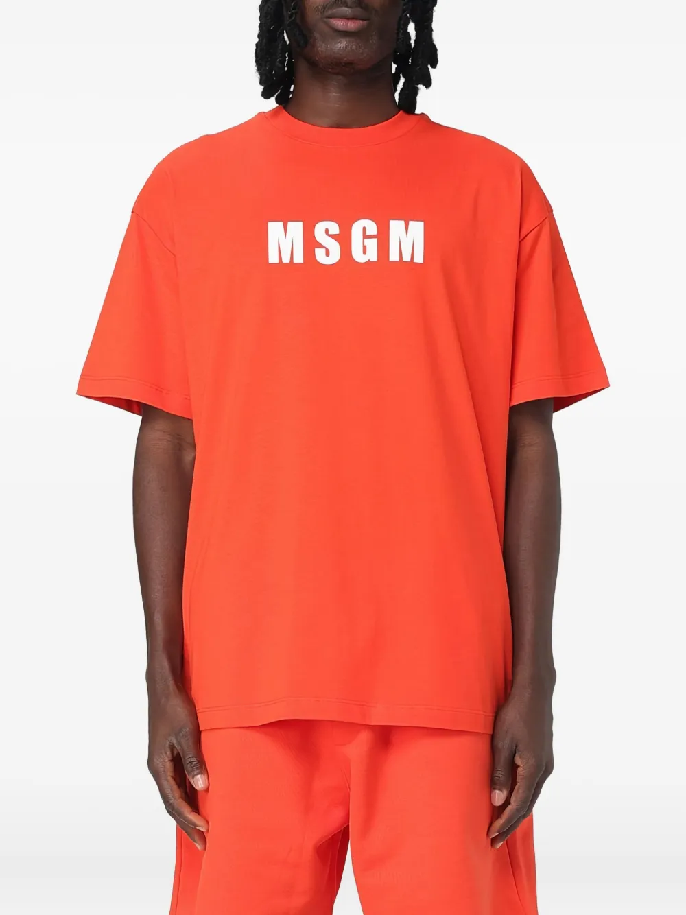 MSGM logo-print T-shirt | Orange | Image 1