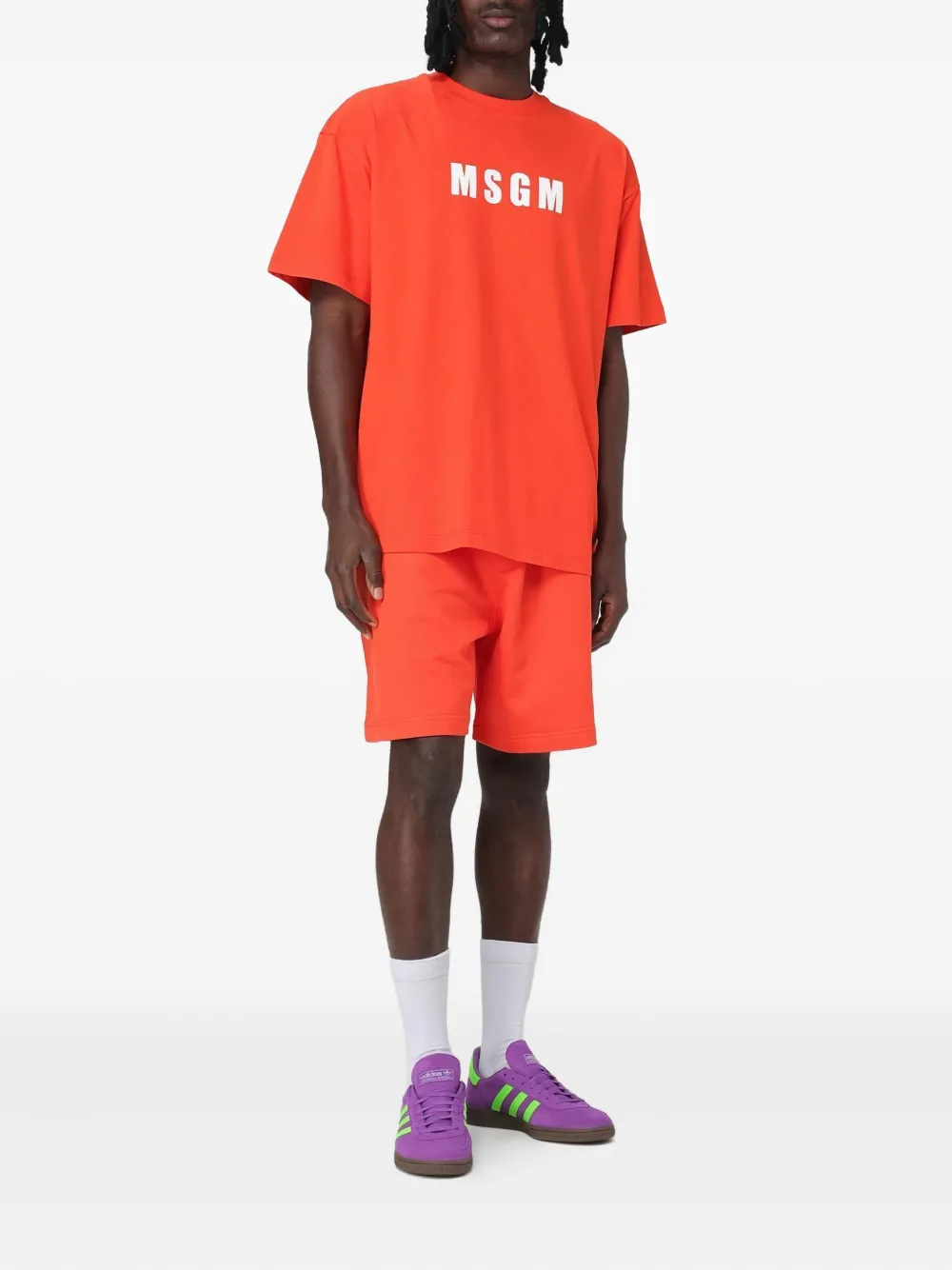 MSGM logo-print T-shirt - Oranje