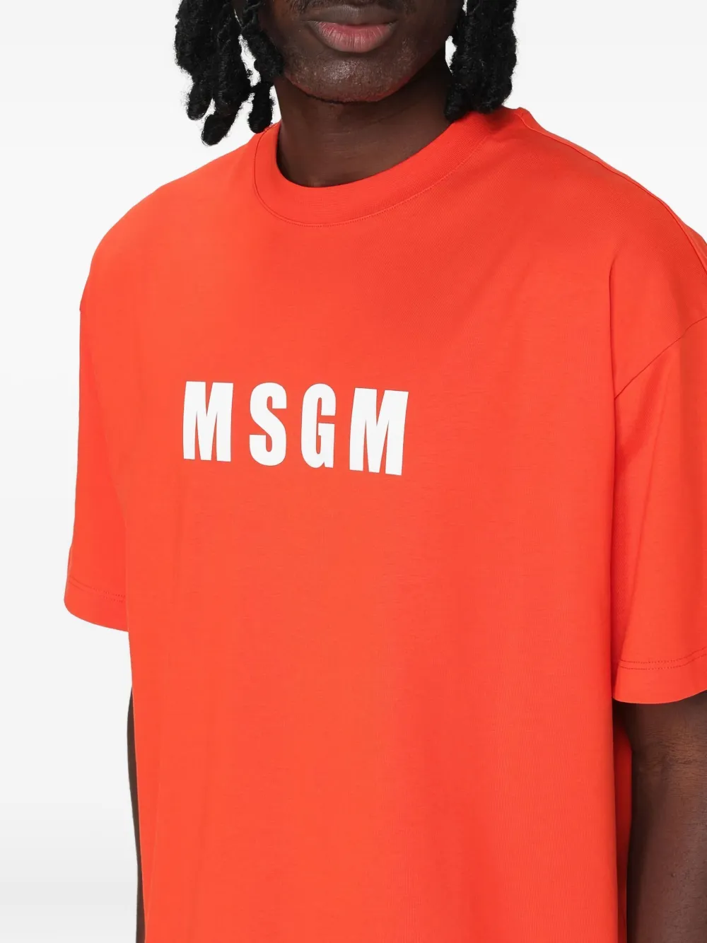 MSGM T-shirt met logoprint Oranje