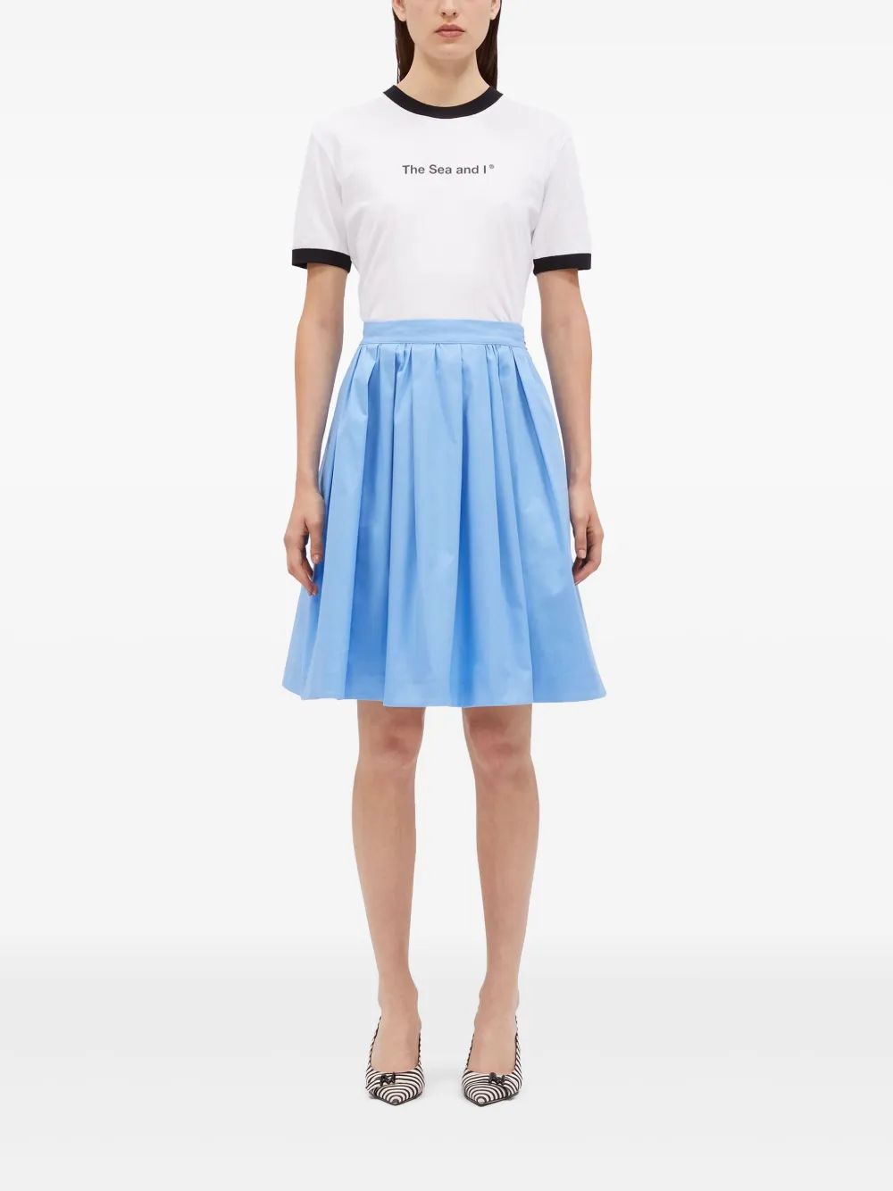 MSGM geplooide rok - Blauw