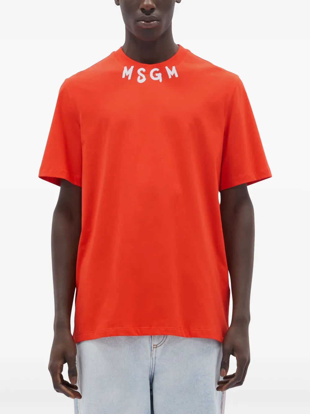 MSGM T-shirt met logoprint - Rood