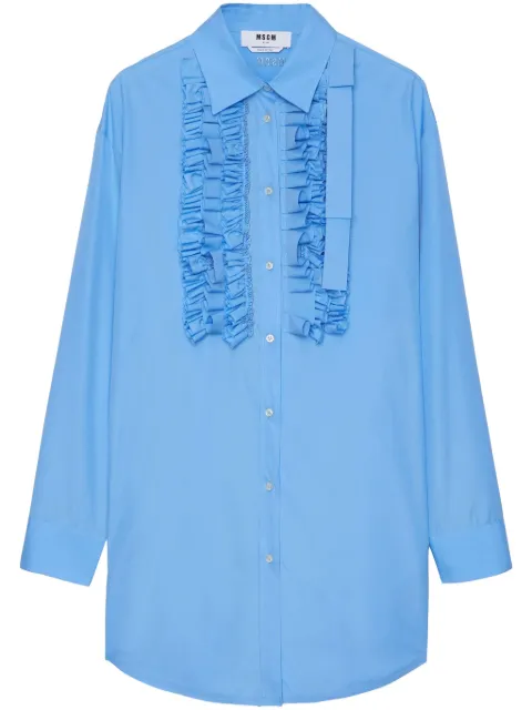 MSGM ruffled poplin mini dress