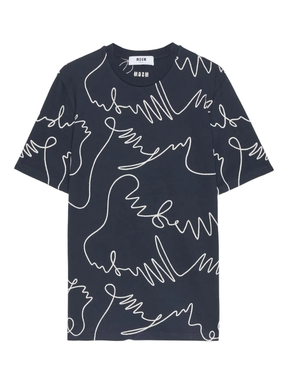 MSGM logo-print T-Shirt | Blue | Image 1