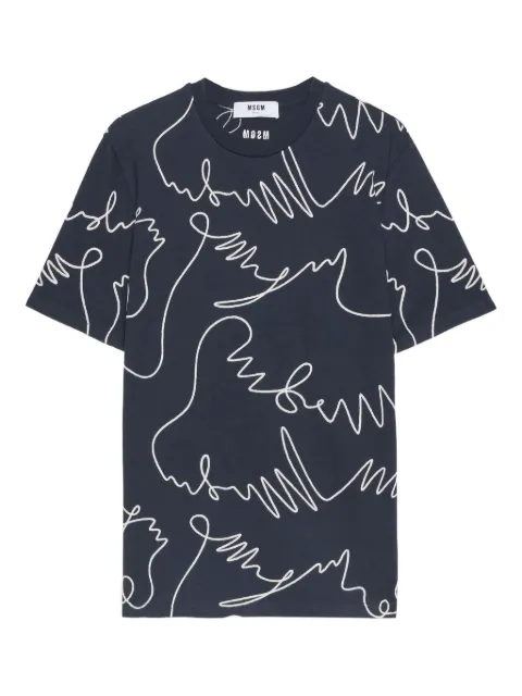 MSGM playera con logo estampado