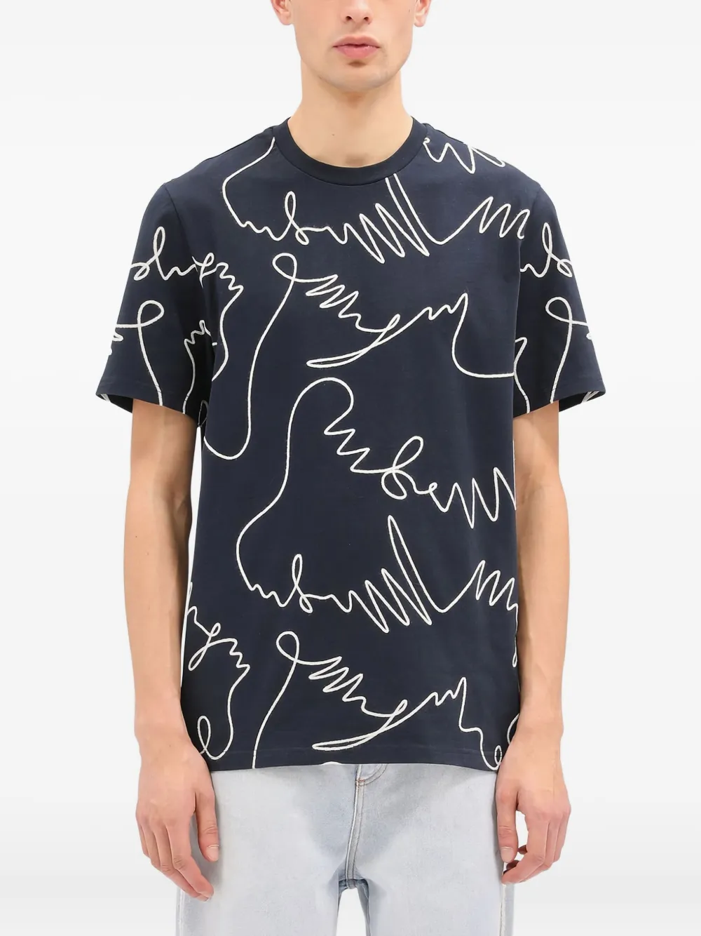 MSGM T-shirt met logoprint Blauw