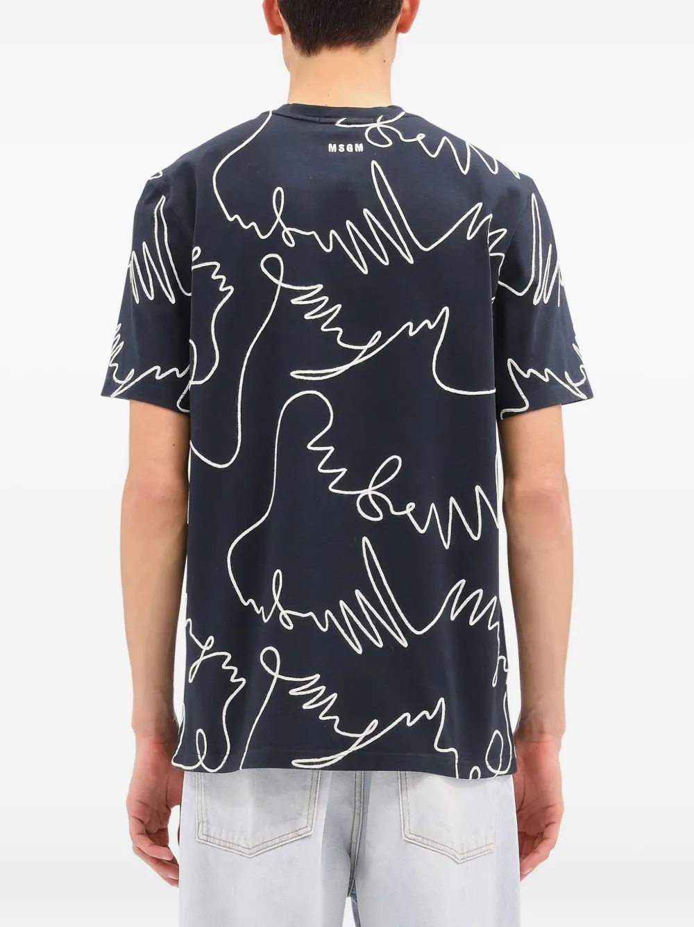 MSGM T-shirt met logoprint Blauw