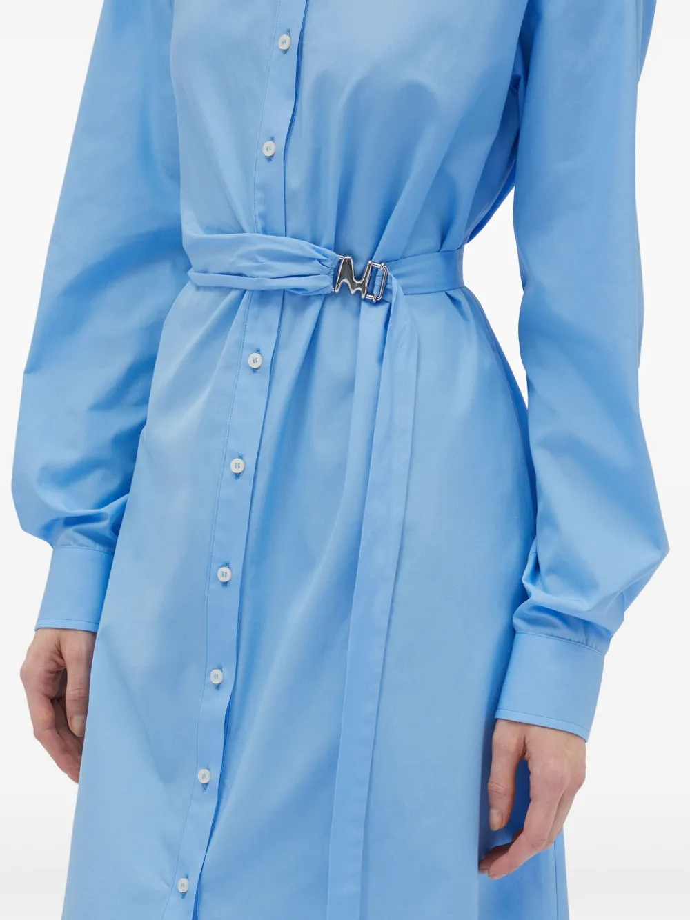 MSGM Jurk met ceintuur Blauw