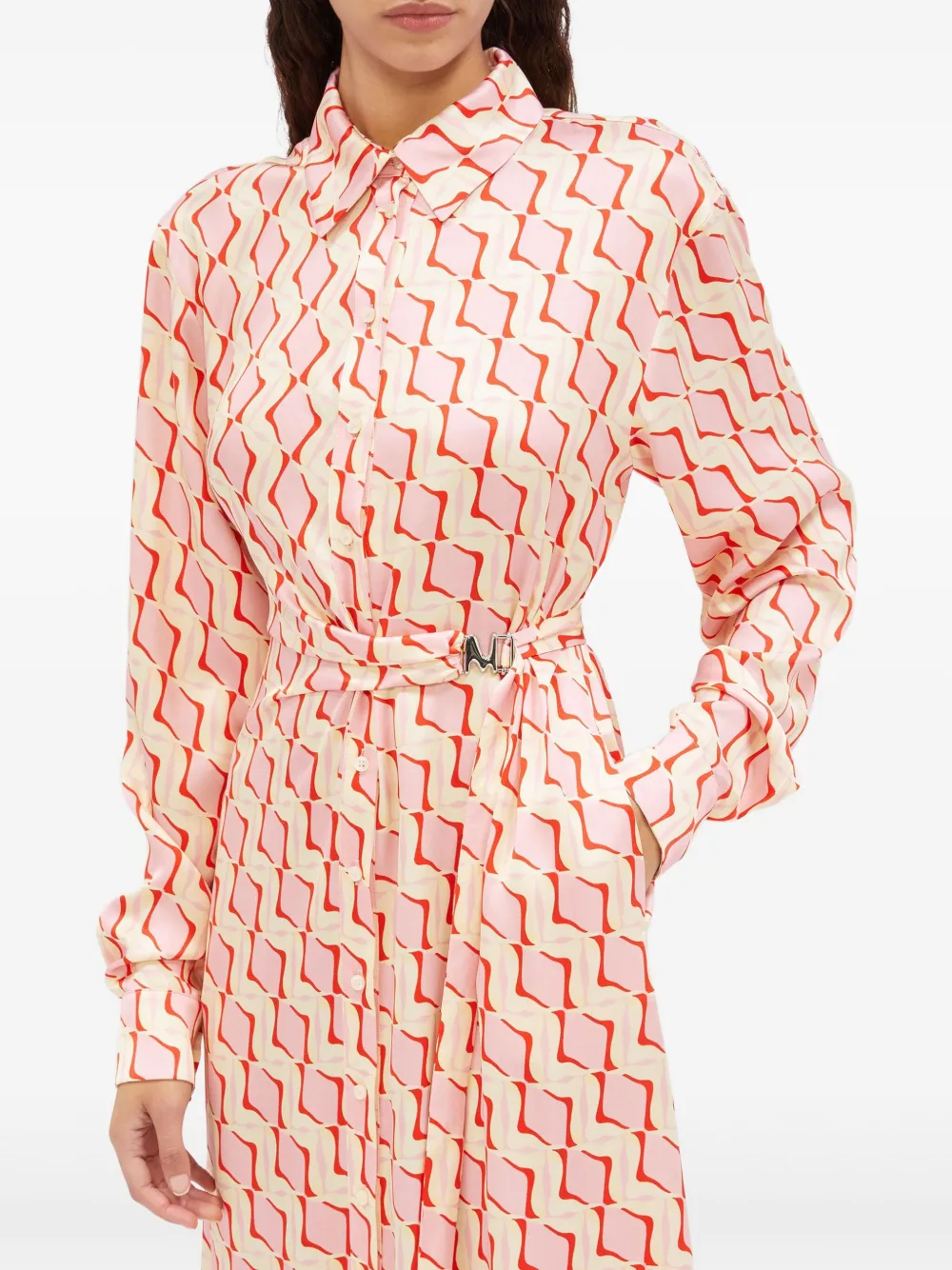 MSGM Jurk met geometrisch patroon Roze