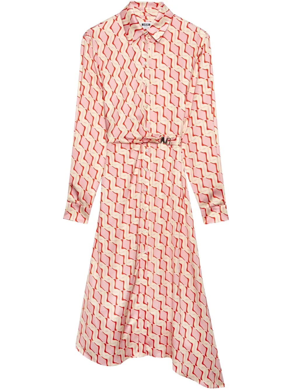 MSGM geometric-pattern dress | Pink | Image 1