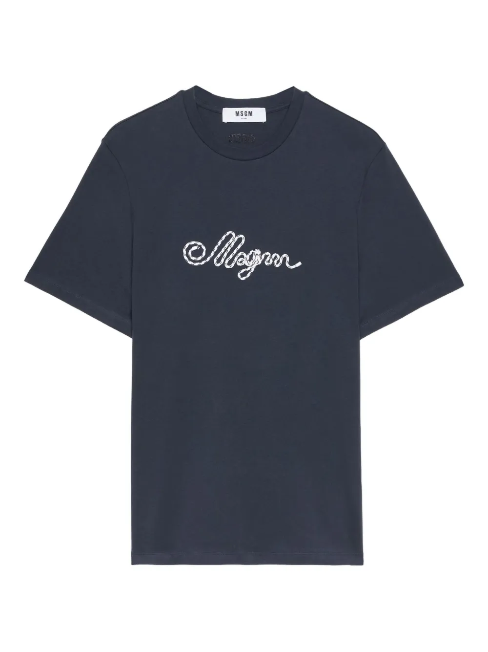 MSGM logo-embroidered T-shirt | Blue | Image 1