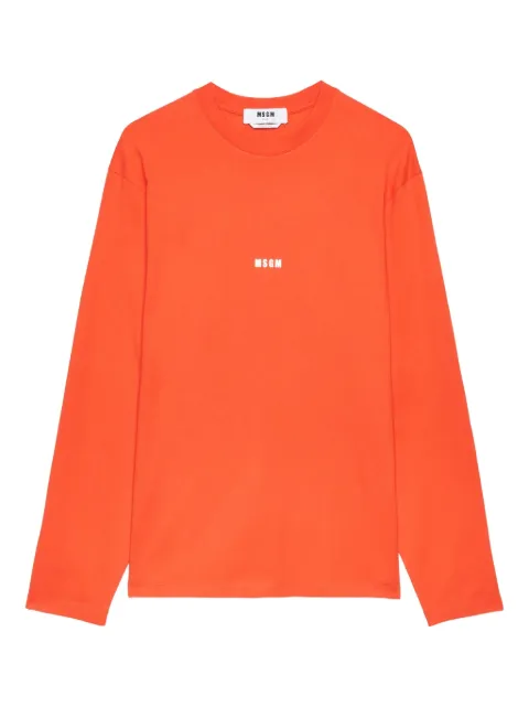 MSGM logo-print long-sleeve T-shirt