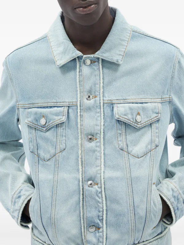 MSGM シームディテール デニムジャケット | ブルー | FARFETCH JP