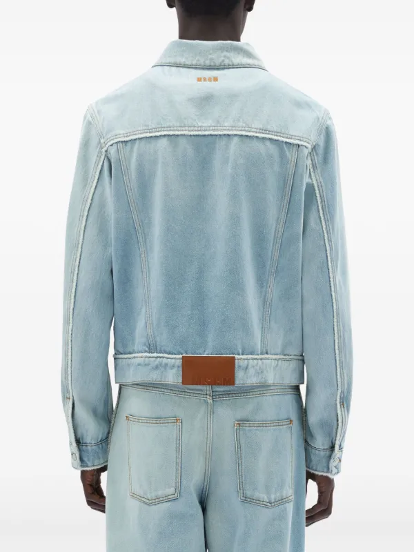 MSGM シームディテール デニムジャケット | ブルー | FARFETCH JP
