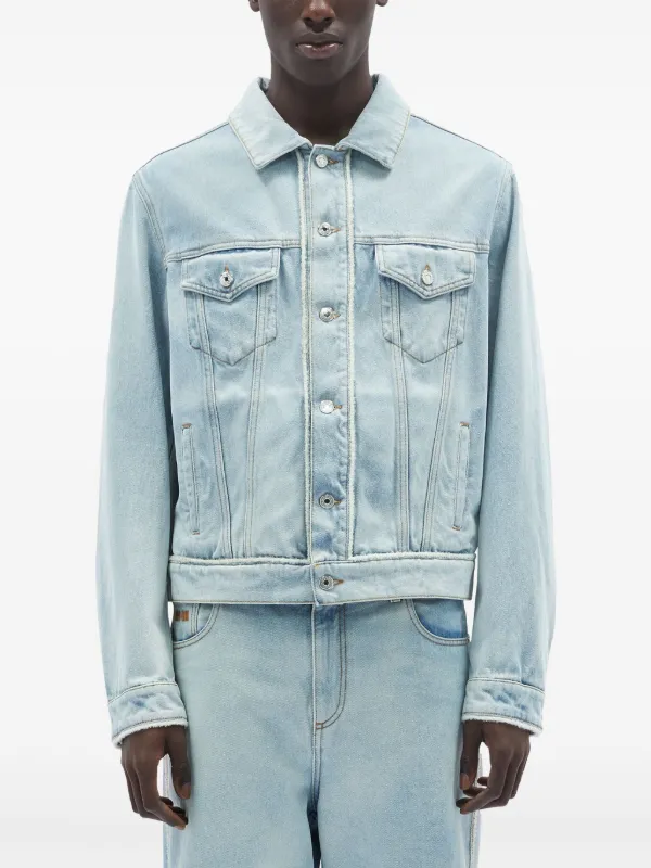 MSGM シームディテール デニムジャケット | ブルー | FARFETCH JP