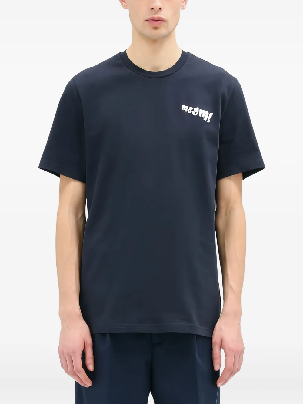 MSGM T-shirt met logodetail Blauw