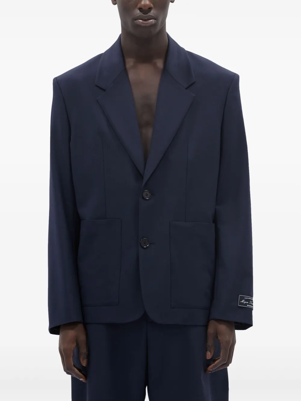 MSGM single-breasted blazer - Blauw