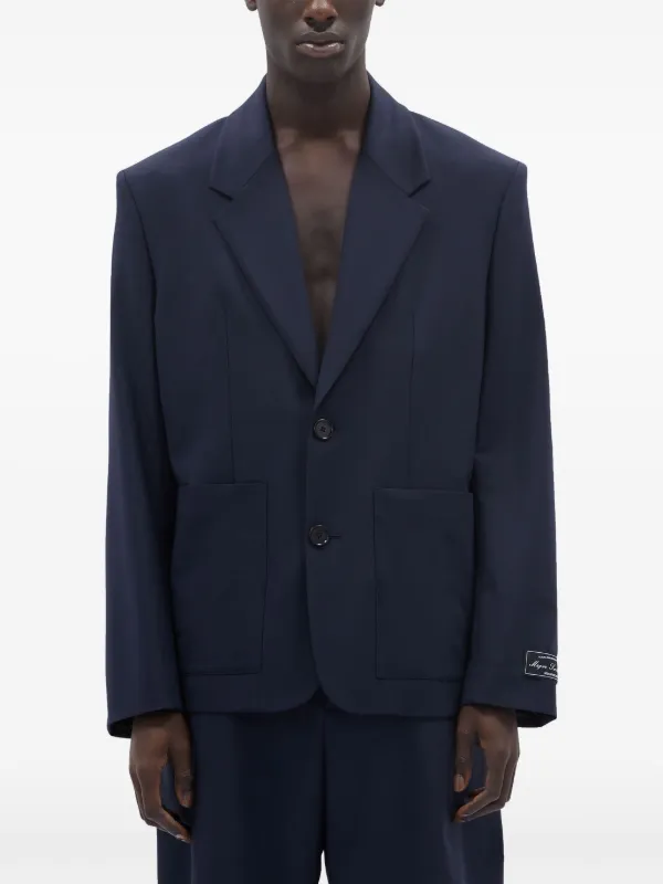 dsk　25FW　SINGLE BREASTED JACKET MSGM single-breasted Blazer | Blue | FARFETCH ZA