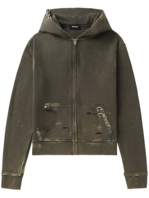 We11done ripped-detailing hoodie 