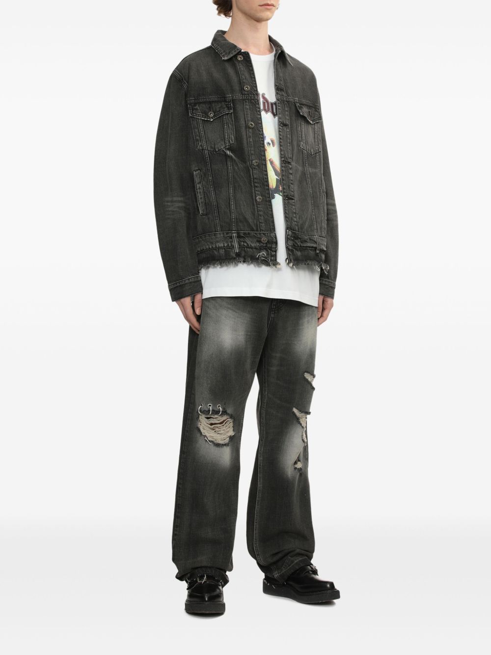 We11done Denim jack - Zwart