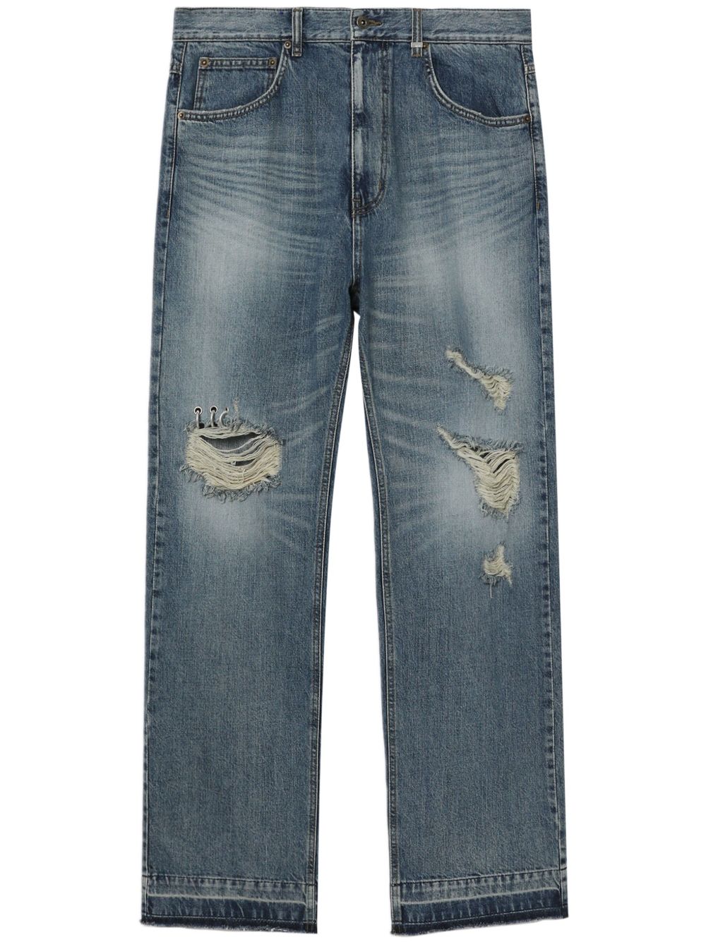 WE11 DONE DISTRESSED LOOSE-FIT JEANS