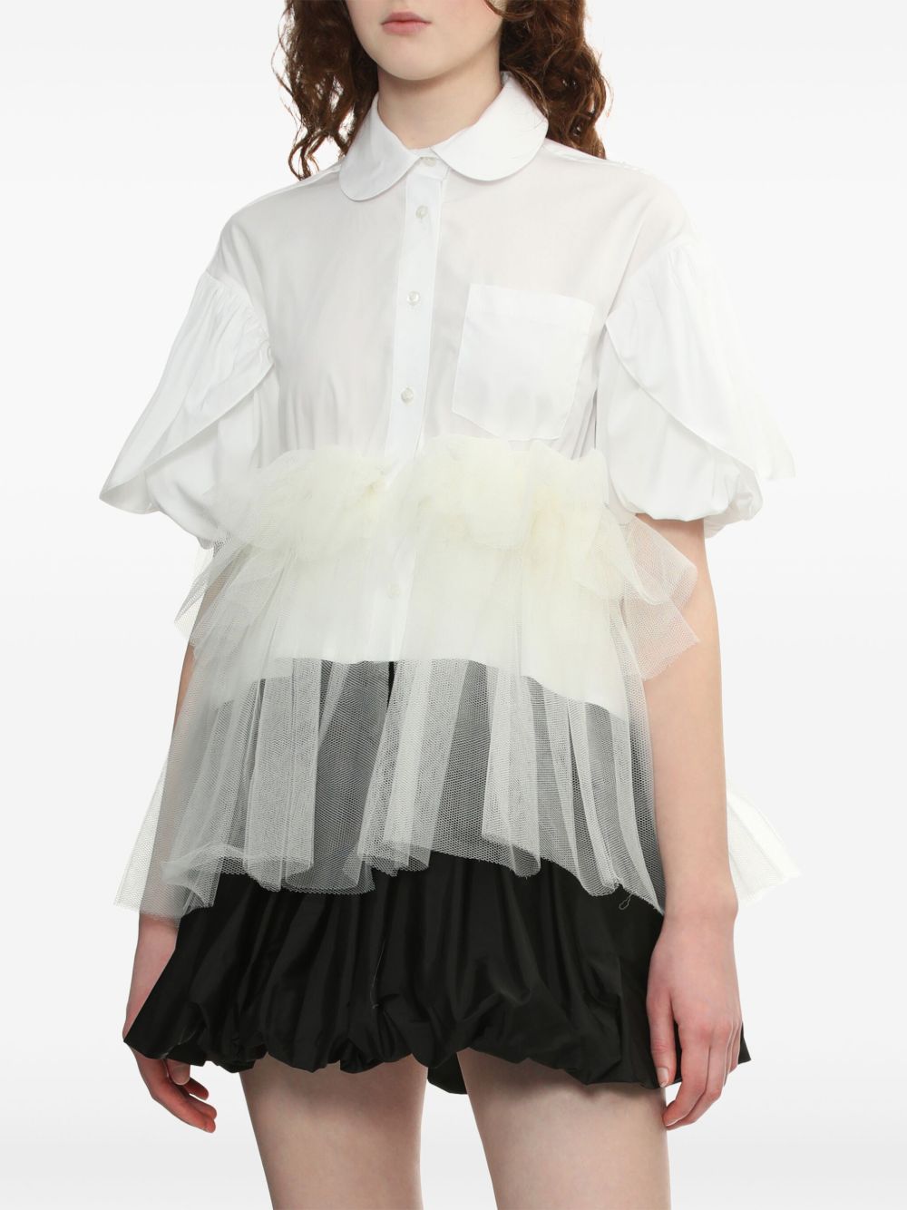 Simone Rocha ruffle-detail blouse - Wit