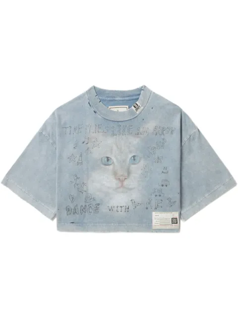 Maison MIHARA YASUHIRO Cat-print cotton T-shirt