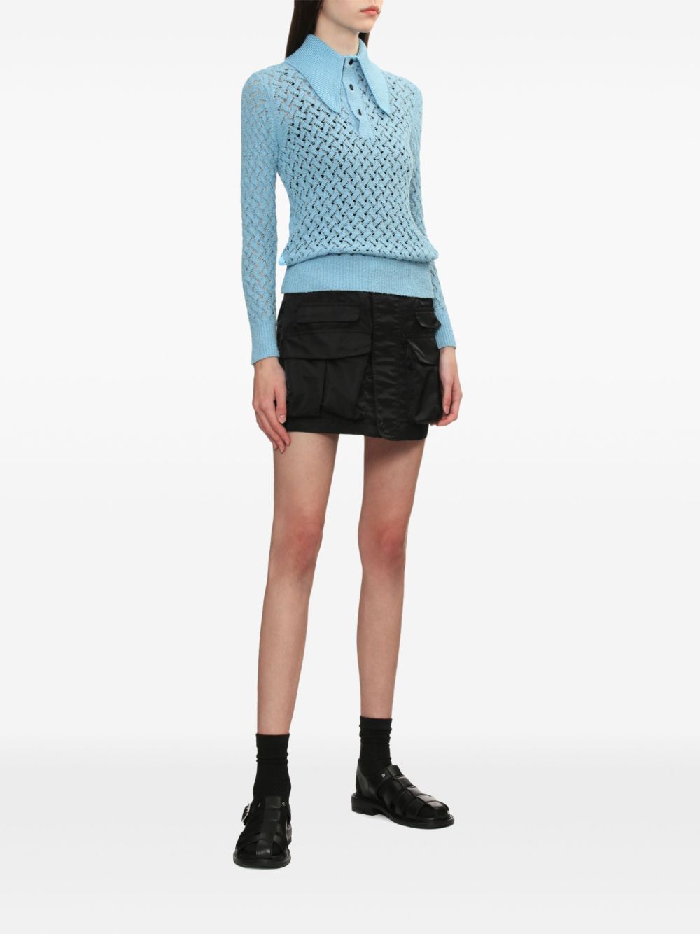 Toga ribbed sweater - Blauw