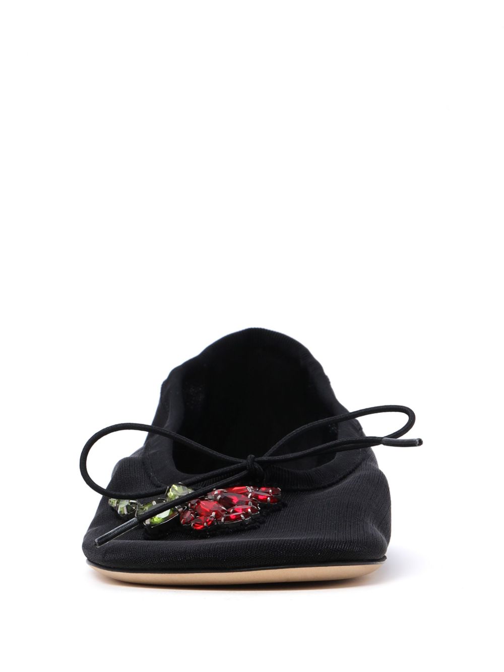 Simone Rocha crystal-embellished ballet flats Zwart