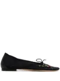 Simone Rocha crystal-embellished ballet flats - Black