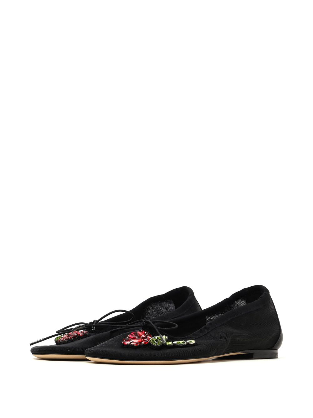 Simone Rocha crystal-embellished ballet flats Zwart